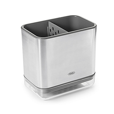 OXO Good Grips&reg; Sink Caddy in Stainless Steel/Black. View a larger version of this product image.