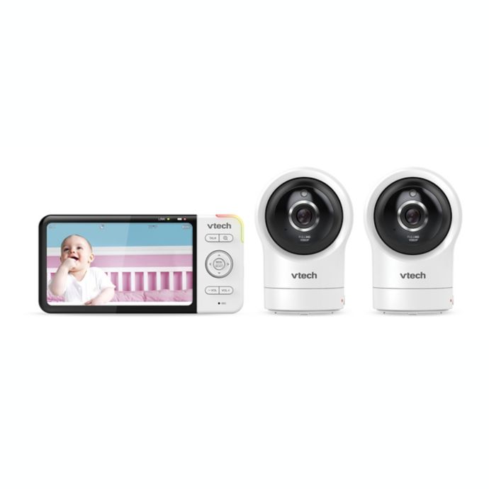 VTech 5Inch LCD WiFi Video Baby Monitor System with 2 Pan and Tilt Cameras Bed Bath and