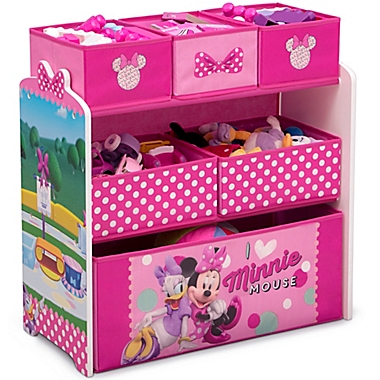 Delta Children Disney&reg; Minnie Mouse 6-Bin Toy Organizer in Pink. View a larger version of this product image.