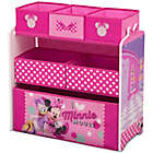 Alternate image 1 for Delta Children Disney&reg; Minnie Mouse 6-Bin Toy Organizer in Pink