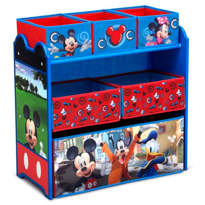 Delta Children Disney Mickey Mouse 6 Bin Design And Store Toy Storage Organizer Bed Bath Beyond