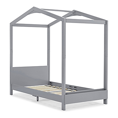 Delta Children Poppy House Twin Platform Bed in Grey. View a larger version of this product image.