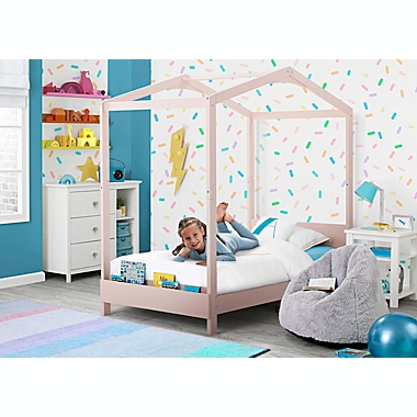 Delta Children Poppy House Twin Platform Bed in Blush Pink. View a larger version of this product image.