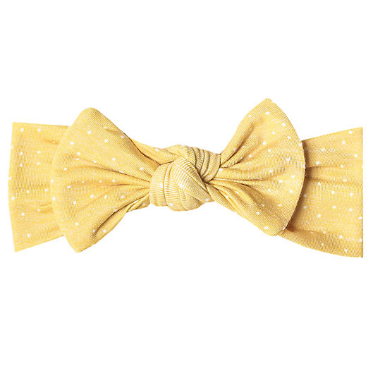 Alternate image 1 for Copper Pearl™ Newborn Knot Bow Headband in Marigold