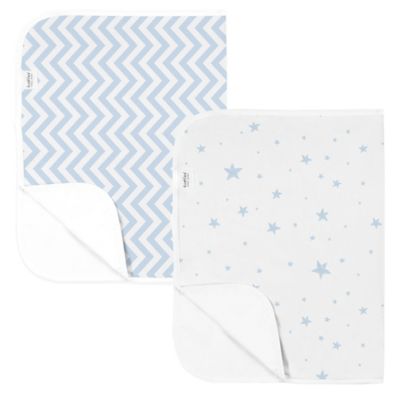 Kushies&reg; 2-Pack Star Changing Pad Liners in Blue
