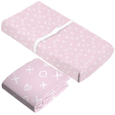 crib sheet and changing pad cover set