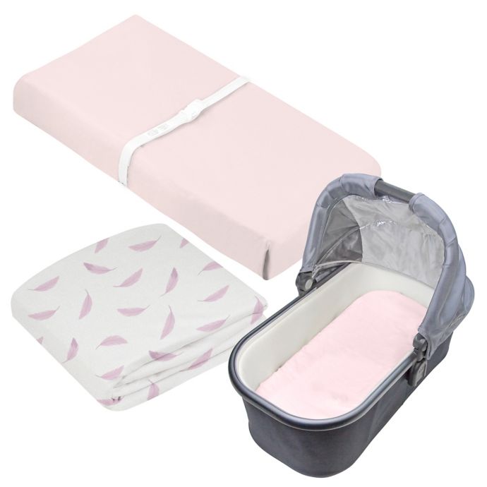 kushies® 3Piece Feather Sheet, Crib Sheet, & Changing Pad