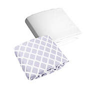 kushies&reg; Lattice Flannel Fitted Crib Sheets (Set of 2)
