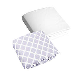 kushies® Lattice Flannel Fitted Crib Sheets (Set of 2)
