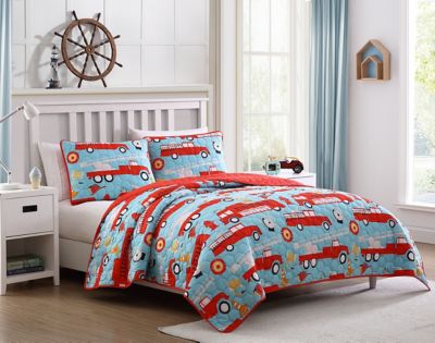 fire truck twin bed set