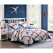 Kute Kids Airplane Twin Quilt Set in Blue