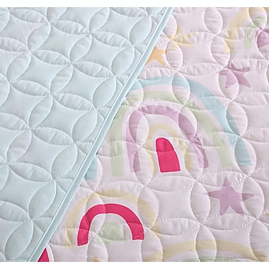 Kute Kids Rainbow Superstar Full/Queen Quilt Set. View a larger version of this product image.