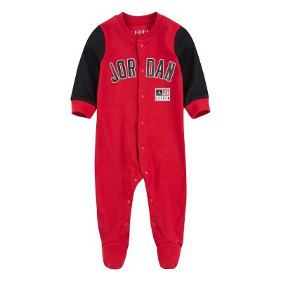 Jordan Diamond Footed Coverall in Red