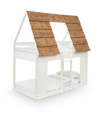Ti Amo Big Horn Cabin Bunk Bed in White/Brown
