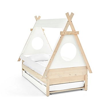 Ti Amo Sahara Teepee Bed &amp; Trundle in White/Natural. View a larger version of this product image.