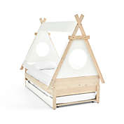 Ti Amo Sahara Teepee Bed &amp; Trundle in White/Natural