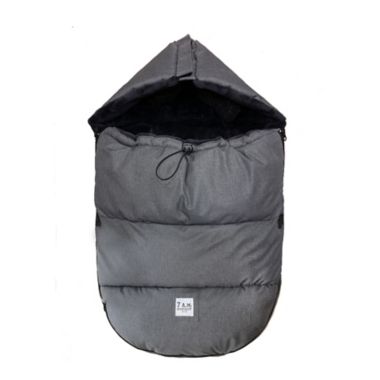 7 A.M.&reg; Enfant Size 18M-3T PlushPOD Universal Footmuff in Dark Heather Grey. View a larger version of this product image.