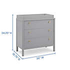 Alternate image 5 for Delta Children&reg; Remy 3-Drawer Dresser with Changing Top in Grey
