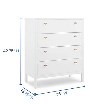Delta Children&reg; Remy 4-Drawer Chest in Bianca White. View a larger version of this product image.
