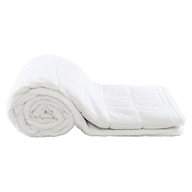 Sherpa 20 lb. Weighted Blanket in White/Natural. View a larger version of this product image.