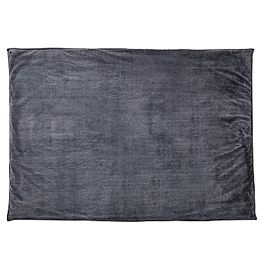 Faux Fur 12 lb. Weighted Blanket in Grey. View a larger version of this product image.