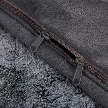 Faux Fur 12 lb. Weighted Blanket in Grey. View a larger version of this product image.