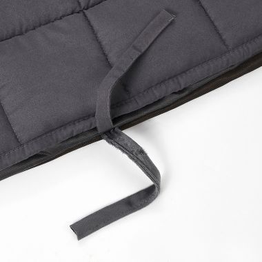 Faux Fur 12 lb. Weighted Blanket in Grey. View a larger version of this product image.