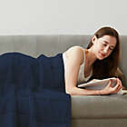 Alternate image 1 for Morgan Home Faux Mink 12 lb. Weighted Blanket in Navy