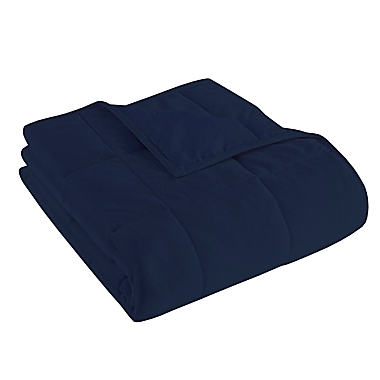 Morgan Home Faux Mink 12 lb. Weighted Blanket in Navy. View a larger version of this product image.