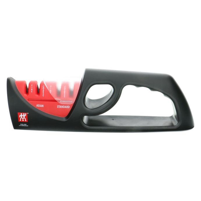 Zwilling J A Henckels 4 Stage Manual Knife Sharpener In Red Black