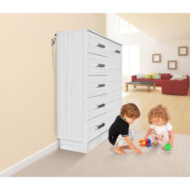 Dreambaby&reg; 2-Pack Hinged Anti-Tip Furniture Anchors in Silver. View a larger version of this product image.