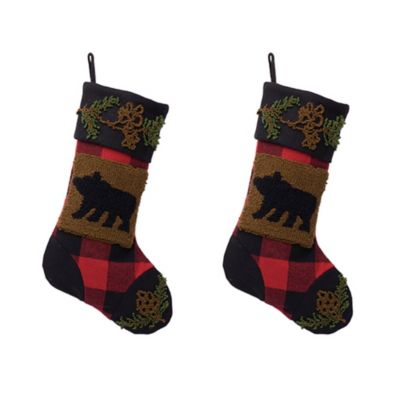 New Hooked Rug Christmas Stocking~Fox~Penguin~Owl~Dog~Dachshund~Reindeer~Snowman 