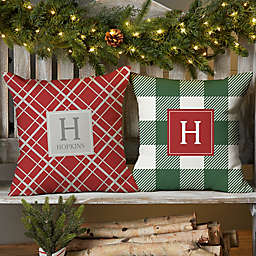 Holiday Custom Pattern Square Outdoor Throw Pillow