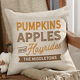 Fall Traditions Square Outdoor Throw Pillow