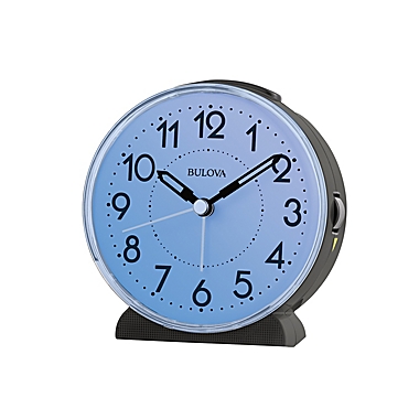 Bulova Oracle Alarm Clock in White. View a larger version of this product image.