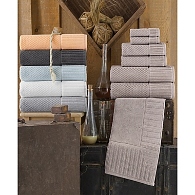 Enchante Home&reg; Timaru Turkish Cotton 8-Piece Washcloth Set in Salmon. View a larger version of this product image.