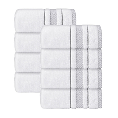 Enchante Home&reg; Enchasoft 8-Piece Washcloth Set in White. View a larger version of this product image.