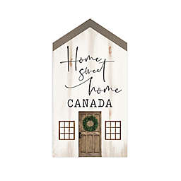 Canada 10-Inch x 5.25-Inch Block House Wall Art