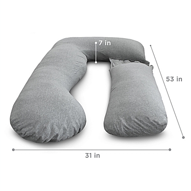 Pharmedoc&reg; Maternity Body Pillow in Grey. View a larger version of this product image.