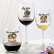 Wine glass Mudpie personalized initial 8 in.14 oz polka dot U pick initial NIB 