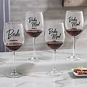 Classic Elegance Wedding Party Personalized 19.25 oz. Red Wine Glass