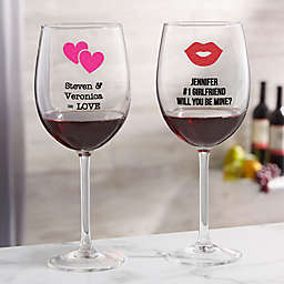 Choose Your Icon Valentine's Day Red Wine Glass