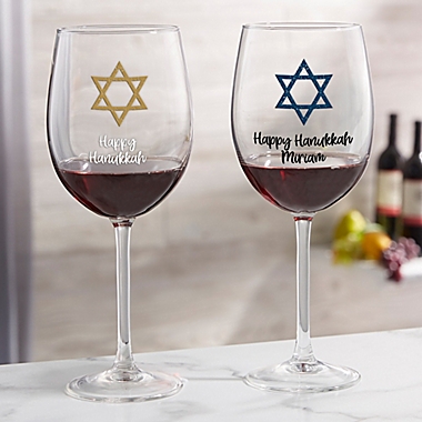 Hanukkah 19.25 oz. Red Wine Glass. View a larger version of this product image.