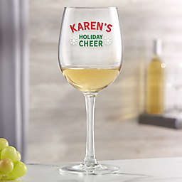 Holiday Cheer 12 oz. White Wine Glass
