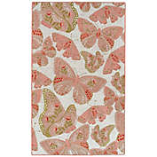 Kaleen Rugs Critter Comforts Butterfly 3&#39; x 5&#39; Accent Rug in Pink
