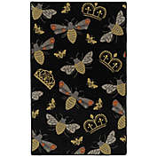 Kaleen Rugs Critter Comforts Bees 3&#39; x 5&#39; Area Rug in Black