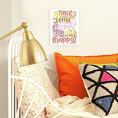 RoomMates&reg; Soul Happy 10-Inch x 8-Inch Canvas Wall Art in Pink/Yellow. View a larger version of this product image.