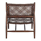Alternate image 2 for Safavieh Bandelier Wood and Leather Accent Chair in Brown