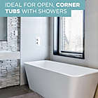 Alternate image 3 for Zenna Home&reg; NeverRust&reg; L-Shaped Shower Curtain Rod in White