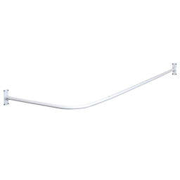 Zenna Home® NeverRust® L-Shaped Shower Curtain Rod in White